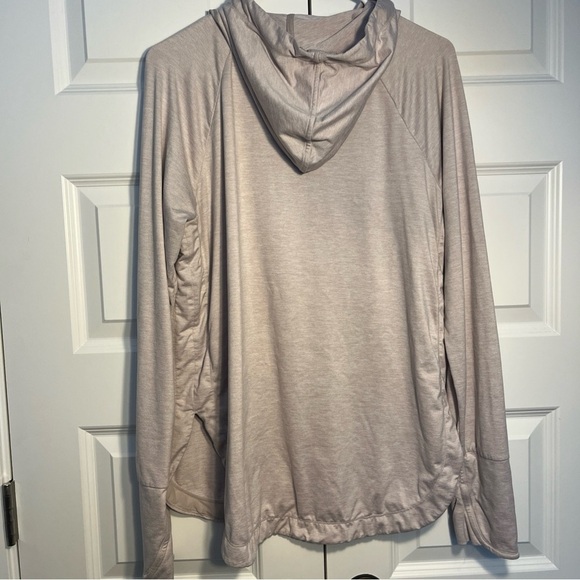 Athleta Uptempo Hoodie Pink Size Large Heathered Athleasure Pullover - Picture 10 of 10